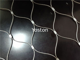 चीन स्टेनलेस स्टील Ferrule लचीला केबल मेष अनुकूलित पैनल आकार गैर ज्वलनशील आपूर्तिकर्ता